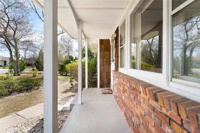 view of patio with a porch