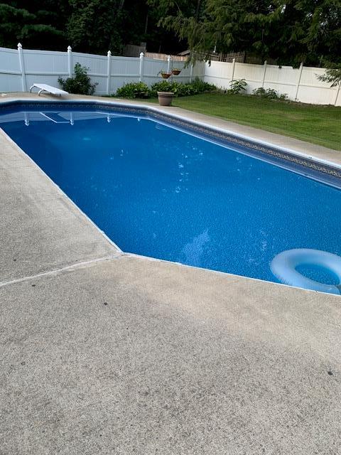 view of pool featuring a fenced in pool and a fenced backyard