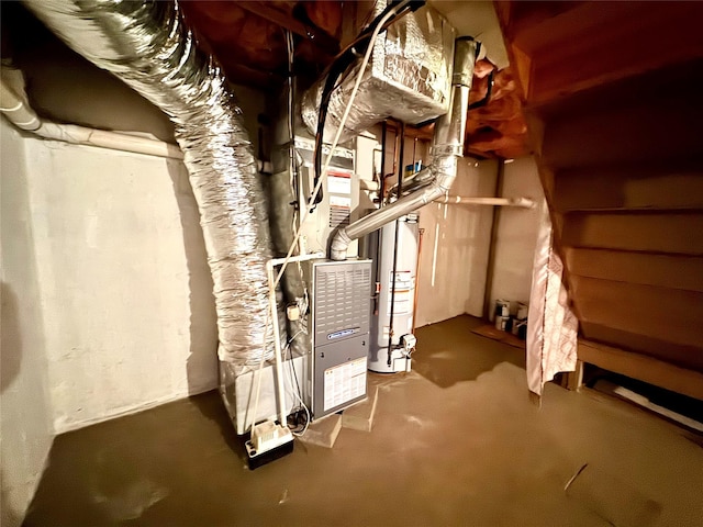 11 Theodore Dr, Coram, NY 11727 - utility room featuring gas water heater and heating unit