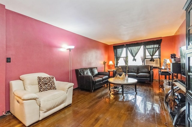 living room featuring hardwood / wood-style floors