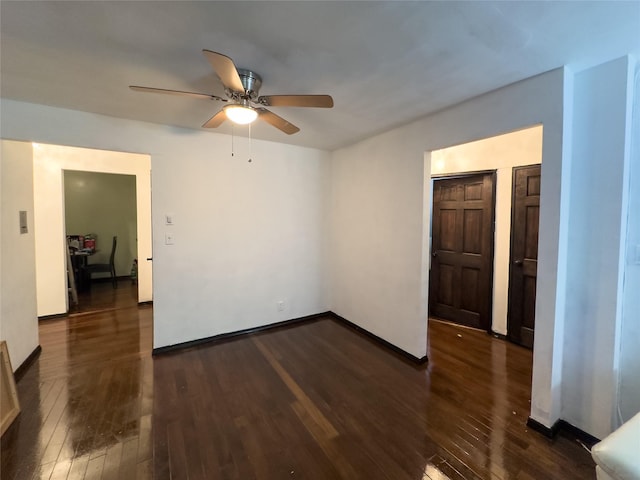 4265 Webster Ave Unit 6D, Bronx, NY 10470 - unfurnished room featuring dark wood-type flooring and a ceiling fan