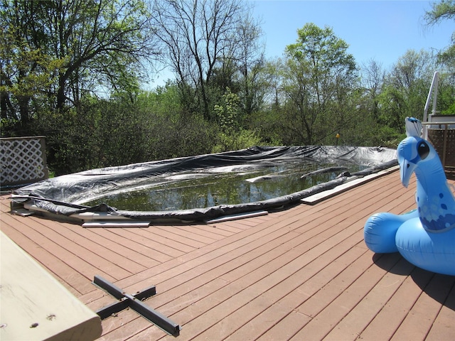 29 Beattie Rd, Washingtonville, NY 10992 - view of swimming pool featuring a wooden deck