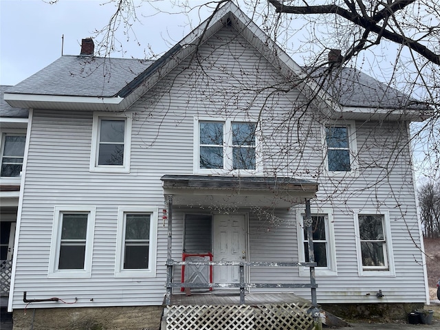 156 Greenville Tpke, Middletown, NY 10940 - view of front of home featuring covered porch and a chimney
