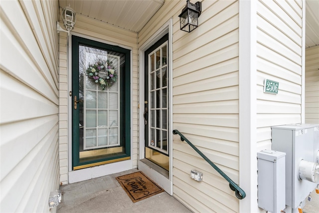 view of exterior entry