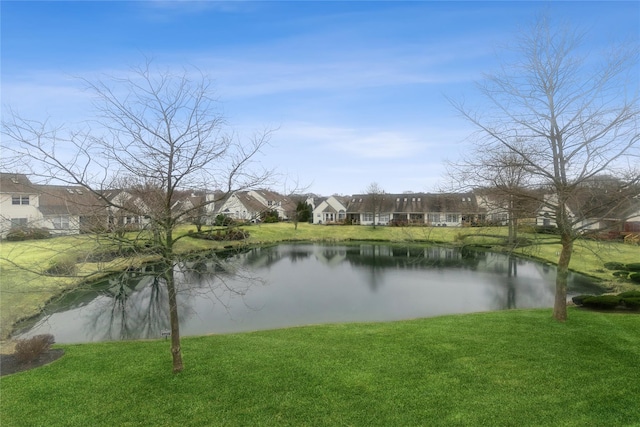 property view of water with a residential view