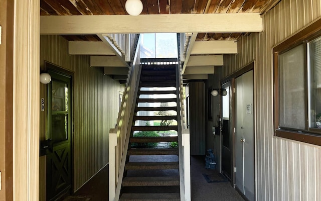 view of stairway