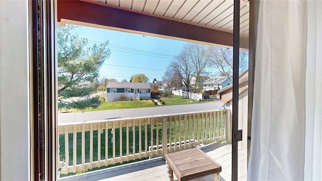 exterior space featuring a residential view