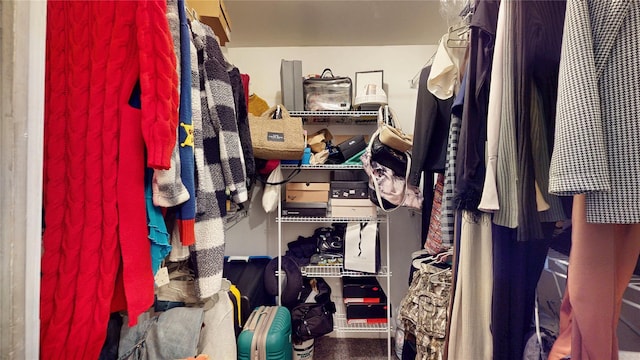 view of walk in closet