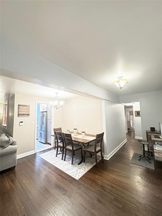 1475 Thieriot Ave Unit 6E, Bronx, NY 10460 - dining area featuring baseboards, wood finished floors, and a chandelier