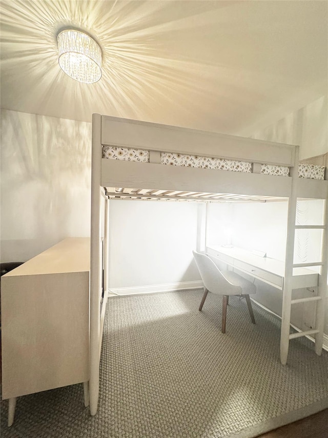 1475 Thieriot Ave Unit 6E, Bronx, NY 10460 - miscellaneous room with carpet, a chandelier, a desk, and baseboards