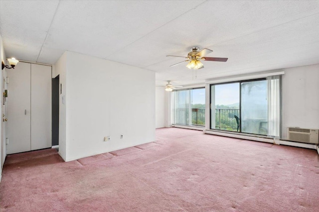 150 Overlook Ave Unit 8V, Peekskill, NY 10566 - carpeted empty room featuring ceiling fan and baseboard heating