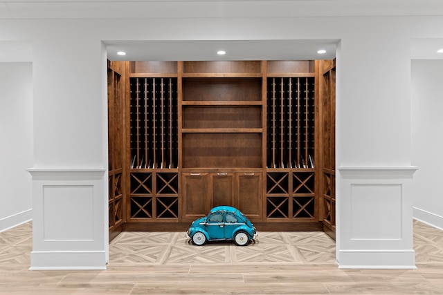 25 Brewster Ln, East Setauket, NY 11733 - wine room featuring recessed lighting