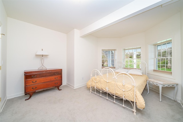 bedroom featuring baseboards and carpet flooring