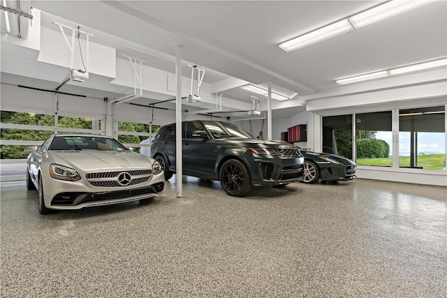 garage featuring a garage door opener