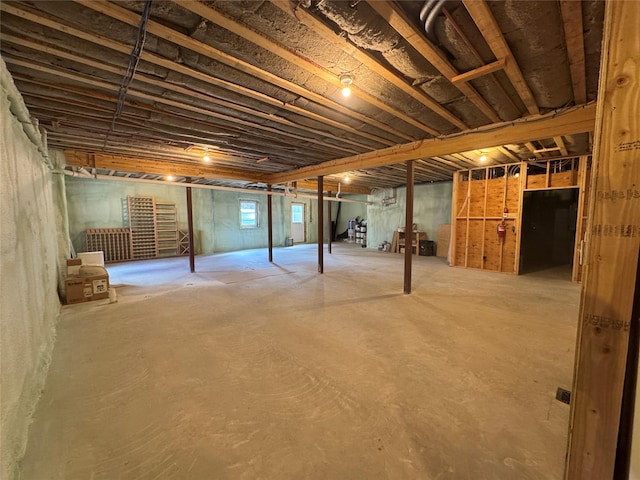 view of below grade area