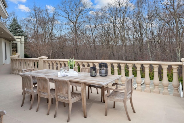view of patio / terrace featuring outdoor dining area