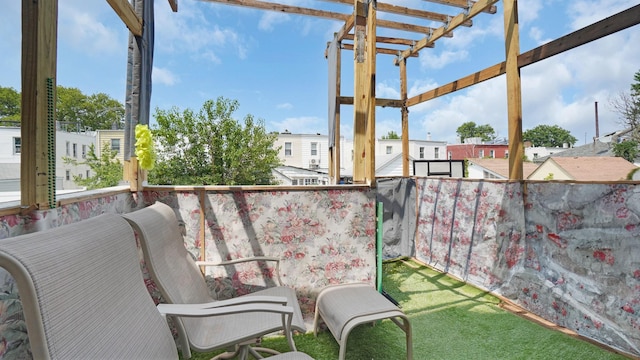 150-31 Hoover Ave, Briarwood, NY 11432 - balcony featuring a pergola