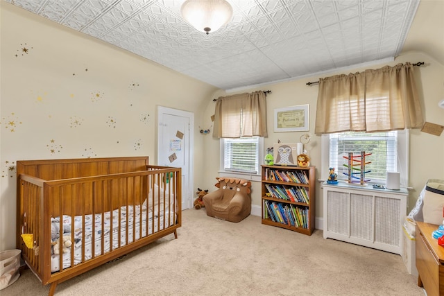 14 Kelly Ct, Kings Park, NY 11754 - carpeted bedroom with an ornate ceiling and a nursery area