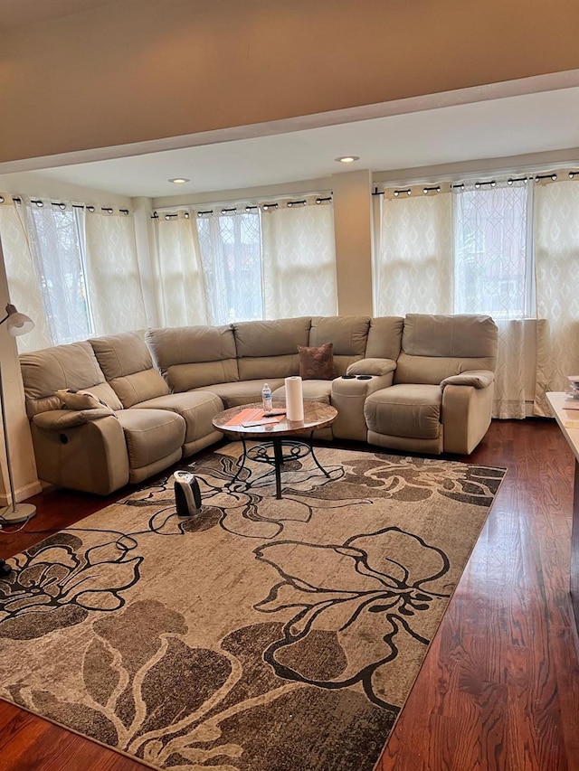 3412 Hunter Ave, Bronx, NY 10475 - living area featuring dark wood-style flooring