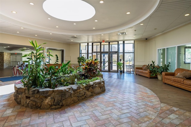 building lobby featuring visible vents