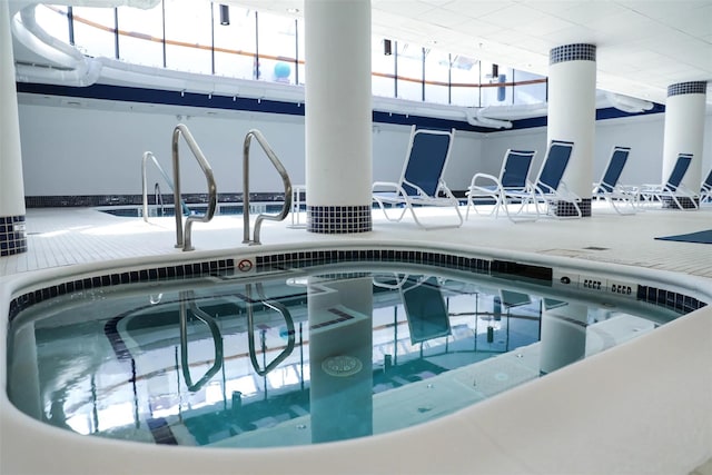 view of pool featuring a patio area