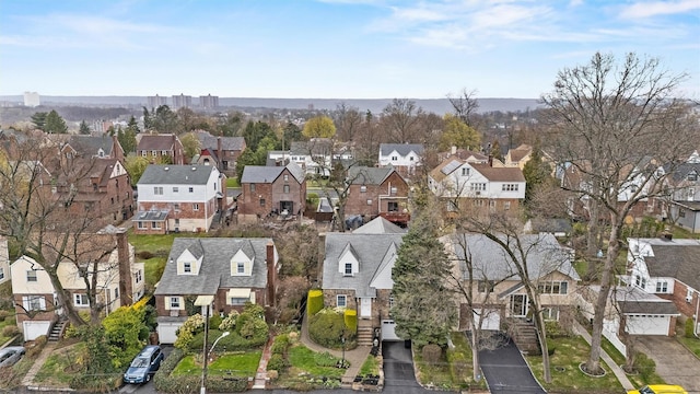 bird's eye view featuring a residential view
