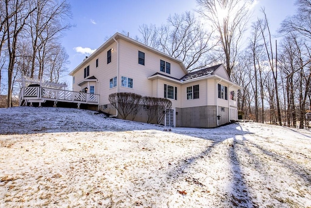 exterior space with a deck