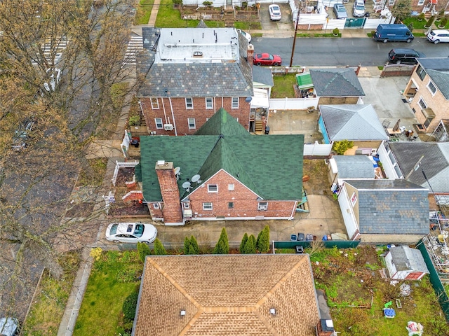 bird's eye view featuring a residential view