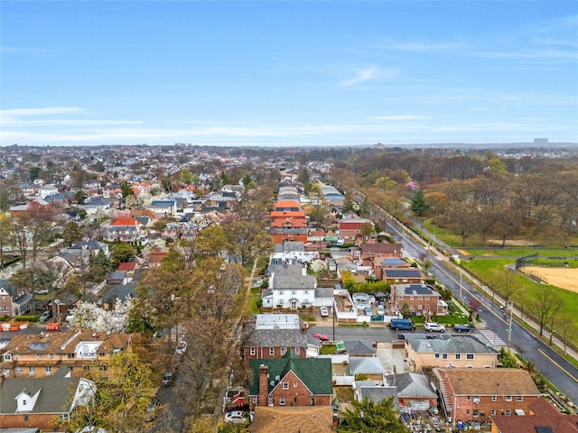 bird's eye view with a residential view