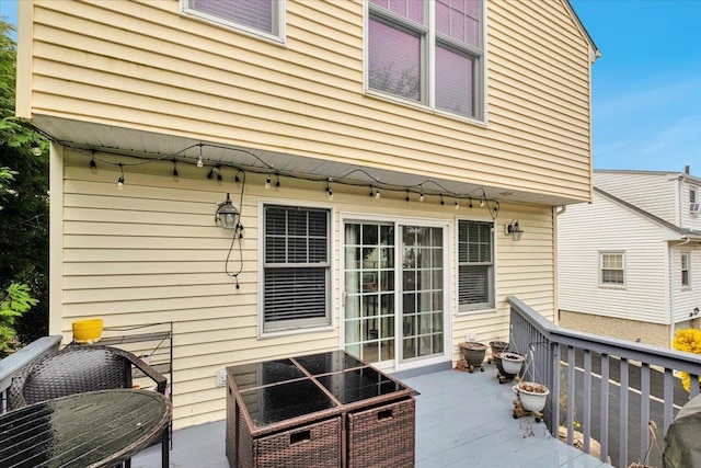 exterior space with a deck