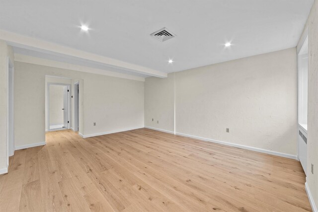 341 Furnace Dock Rd Unit 5, Cortlandt Manor, NY 10567 - unfurnished room with light wood finished floors, baseboards, and recessed lighting