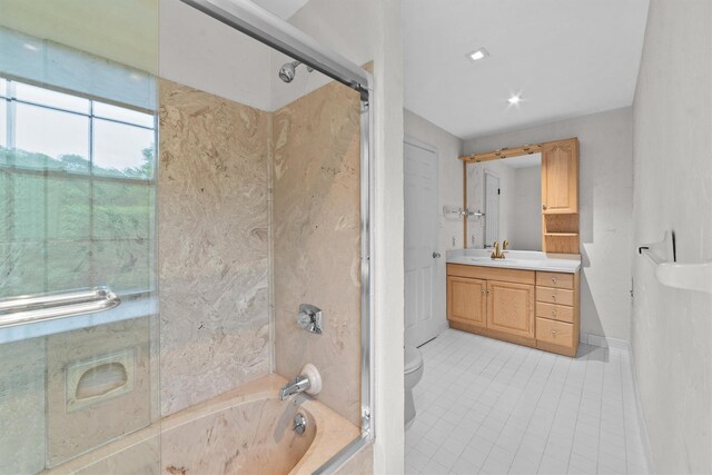 341 Furnace Dock Rd Unit 5, Cortlandt Manor, NY 10567 - bathroom with vanity, toilet, tile patterned flooring, and bathing tub / shower combination