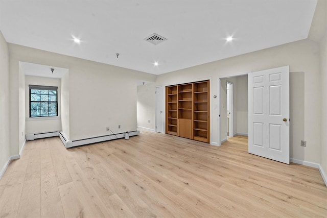 341 Furnace Dock Rd Unit 5, Cortlandt Manor, NY 10567 - unfurnished room with light wood-style flooring, baseboards, recessed lighting, built in features, and a pendent fire sprinkler