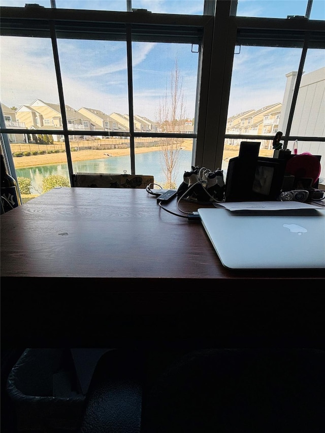 office with a water view