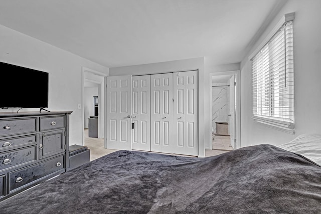 13 Iris Cir, Beacon, NY 12508 - bedroom with light colored carpet, ensuite bathroom, and a closet