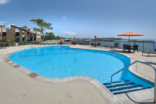 55 Waters Edge Unit 55, Rye, NY 10580 - community pool featuring a patio