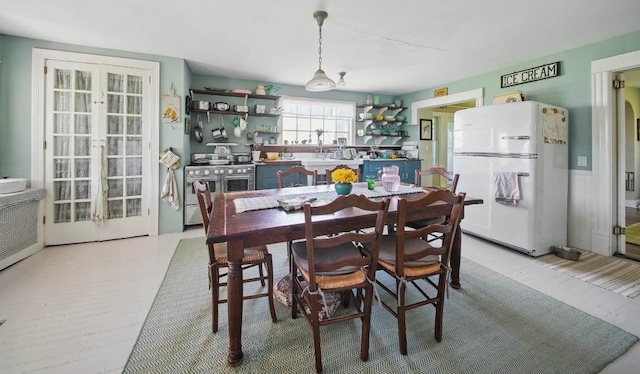 535 Beechwoods Rd, Callicoon, NY 12723 - dining space with french doors and radiator