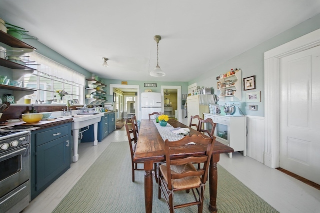 535 Beechwoods Rd, Callicoon, NY 12723 - dining area with a wainscoted wall