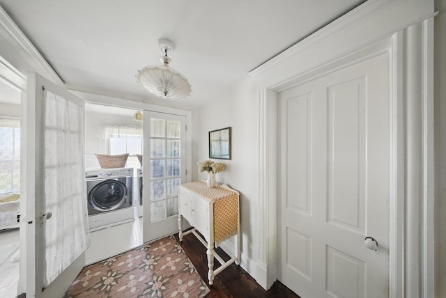 535 Beechwoods Rd, Callicoon, NY 12723 - washroom featuring washer and clothes dryer and baseboards
