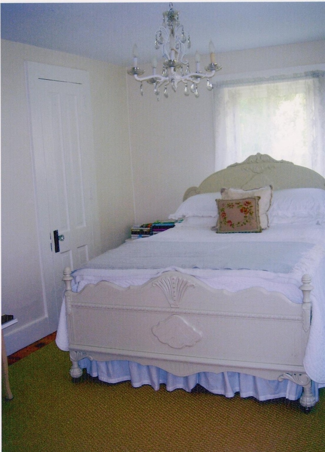 535 Beechwoods Rd, Callicoon, NY 12723 - bedroom with a chandelier