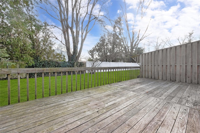 8 Beach Manor Ct, West Islip, NY 11795 - wooden deck featuring a fenced backyard and a lawn