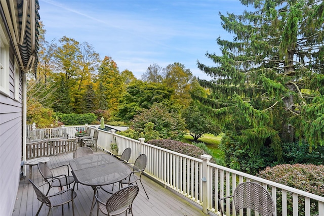 27 Dingle Ridge Rd, North Salem, NY 10560 - wooden deck featuring outdoor dining space