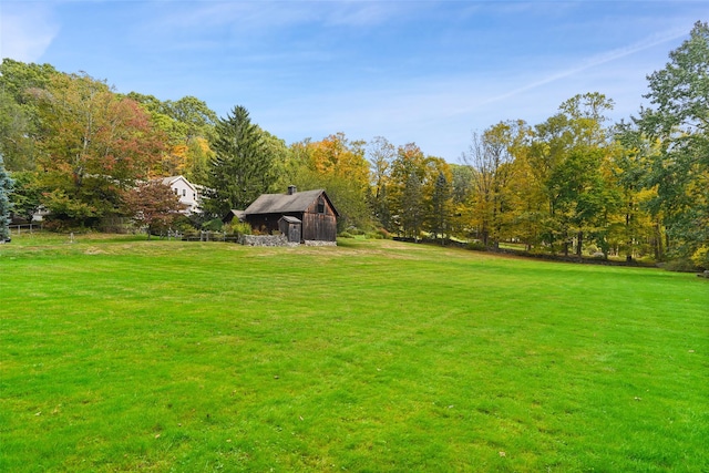27 Dingle Ridge Rd, North Salem, NY 10560 - view of grassy yard featuring an outbuilding