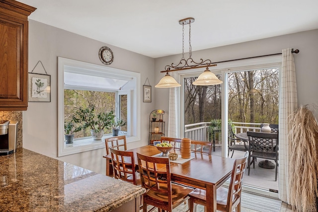 view of dining space