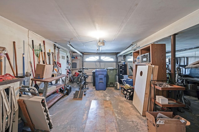 below grade area with a garage