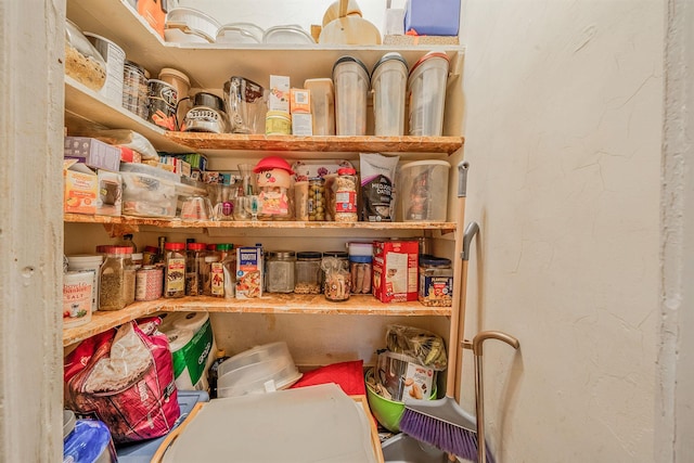 view of storage area