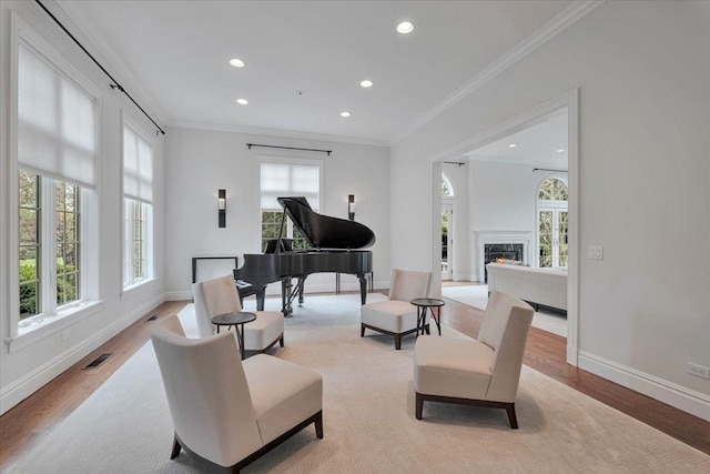 30 Morris Ln, Scarsdale, NY 10583 - living area featuring a healthy amount of sunlight, light wood-style floors, visible vents, and recessed lighting