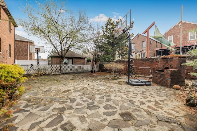 view of patio with fence