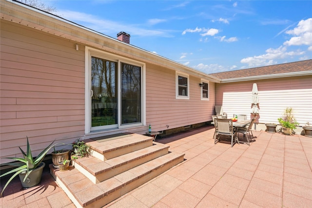 view of patio with outdoor dining space