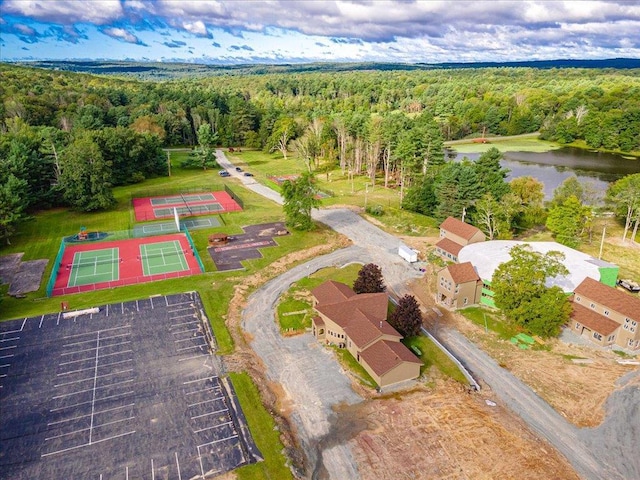 44 Nottingham Gate Rd, Rock Hill, NY 12775 - drone / aerial view featuring a wooded view and a water view